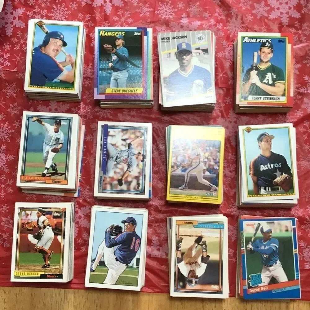 Baseball cards somewhere near 600 give or take a few